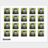 Sticker Carré Selfie de singe (Feuille)