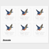 Sticker Carré Semence d'oiseaux dans la mémoire amoureuse funéra (Feuille)