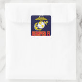 Sticker Carré Semper Fi [EGA] (Sac)