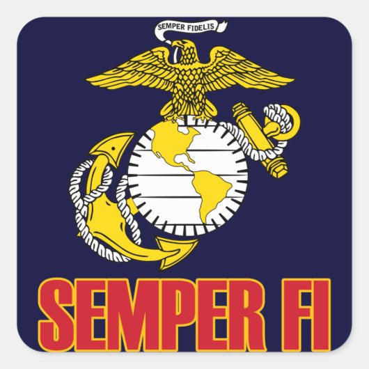 Sticker Carré Semper Fi [EGA] (Devant)