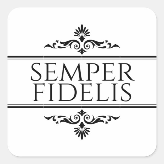 Sticker Carré Semper Fidelis (Devant)