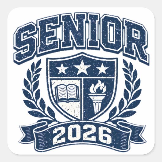 Sticker Carré Senior 2026 – Final Year Pride College (Devant)