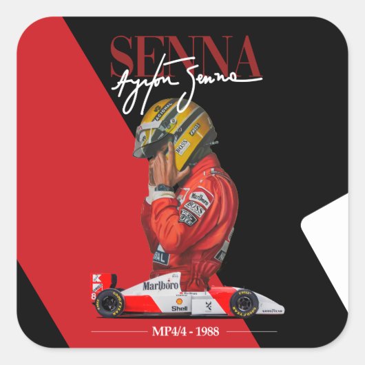 Sticker Carré Senna (Devant)