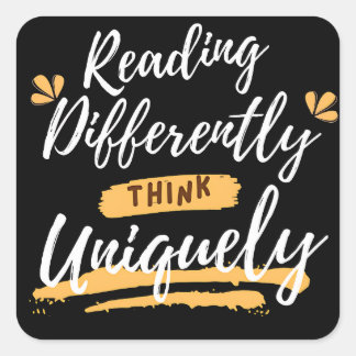 Sticker Carré sensibilisation à la dyslexie mondiale