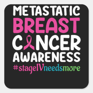 Sticker Carré Sensibilisation au cancer du sein métastatique