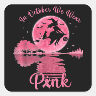 Sticker Carré Sensibilisation Des Femmes Au Cancer Du Sein, En O