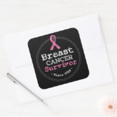 Sticker Carré Sensibilisation des survivants du cancer du sein d (Enveloppe)
