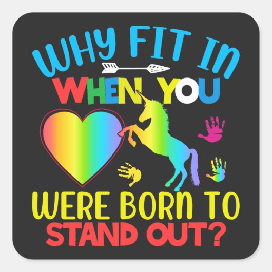 Sticker Carré Sensibilisation sur l'autisme, surmonter les défis (Devant)