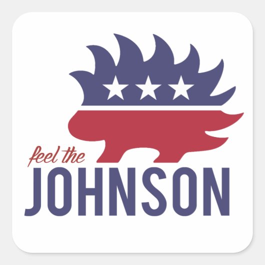 Sticker Carré Sentez le Johnson - Porcupine libertaire - - (Devant)