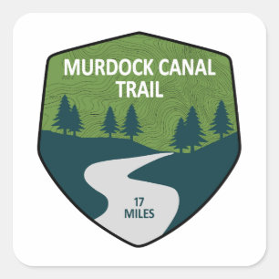 Sticker Carré Sentier Murdock Canal Trail Utah