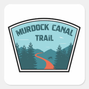 Sticker Carré Sentier Murdock Canal Utah