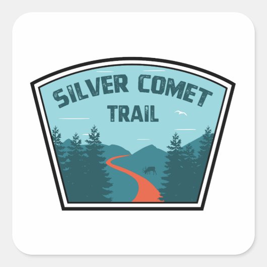 Sticker Carré Sentier Silver Comet Géorgie (Devant)