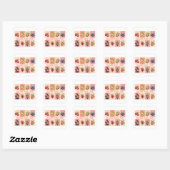 Sticker Carré SENTIMENT BERRY BONNE Fraise sur mesure (Feuille)