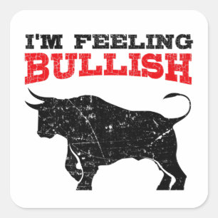 Sticker Carré Sentiment Bullish Bull Trading Stock Market Tradin