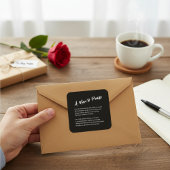 Sticker Carré Sentiments : "Un homme à louer"