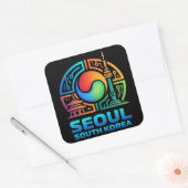 Sticker Carré Séoul Corée du Sud (Enveloppe)