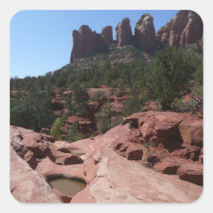 Sticker Carré Sept Bassins Sacrés à Sedona Arizona