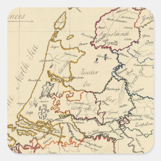 Sticker Carré Sept Provinces unies 2 (Devant)