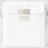 Sticker Carré Séquences d'argent FAUX modernes et élégantes (Sac)