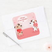 Sticker Carré Seras-Tu Ma Valentine ? (Enveloppe)