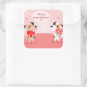 Sticker Carré Seras-Tu Ma Valentine ? (Sac)