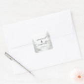 Sticker Carré Serene Gray Misty Forest Scene (Enveloppe)