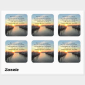STICKER CARRÉ SERENE ISAIAH 41:10 SUNSET PHOTO DESIGN (Feuille)