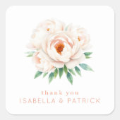 Sticker Carré Serene Pink Floral Gratitude (Devant)