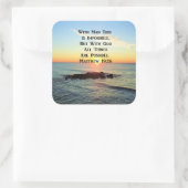 STICKER CARRÉ SERENE SCELER MATTHEW 19:26 SCRIPTURE (Sac)