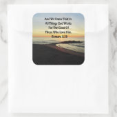 STICKER CARRÉ SERENE SLEVER ROMANS 8:28 SCRIPTURE (Sac)