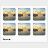 STICKER CARRÉ SERENE SUNSET LUKE 18:27 CONCEPTION DE SCRIPTURE (Feuille)