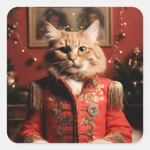 Sticker Carré Sergent Pepper Cat