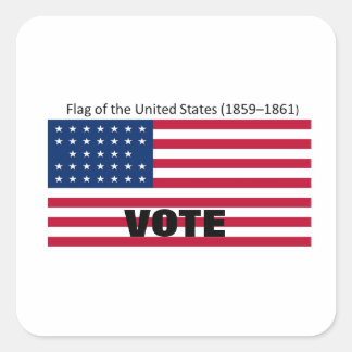 Sticker Carré Série Casquette du drapeau patriote