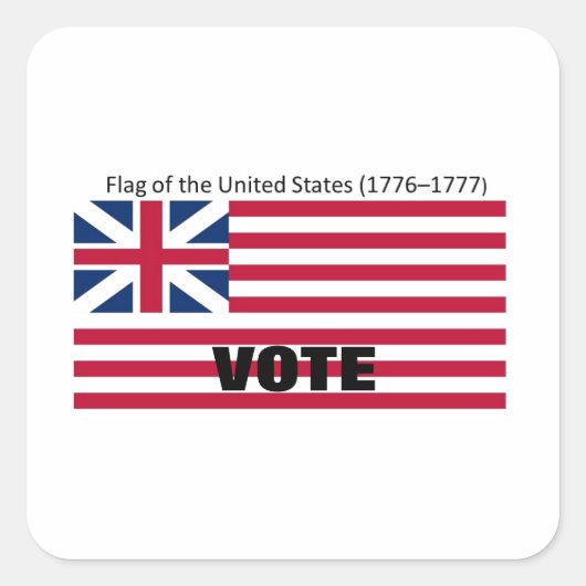 Sticker Carré Série Casquette du drapeau patriote (Devant)