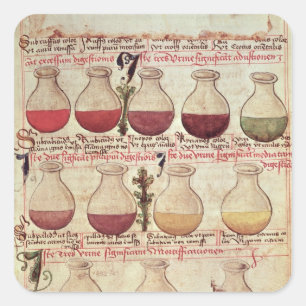 Sticker Carré Série de cruches pour l'analyse d'urine