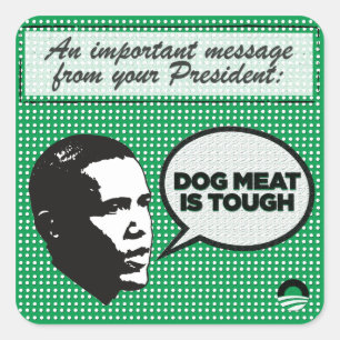 Sticker Carré Série de direction d'Obama - l'autocollant dur de