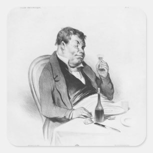 Sticker Carré Série 'Galerie physionomique', Bordeaux