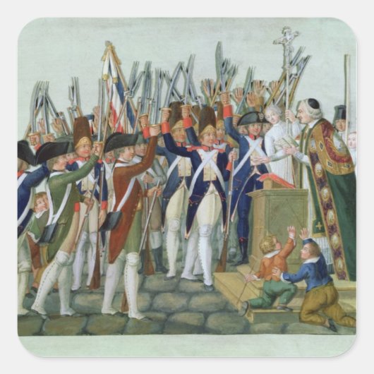 Sticker Carré Serment des districts, février 1790 (Devant)