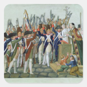 Sticker Carré Serment des secteurs, février 1790