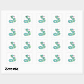 Sticker Carré Serpent avec Lollipop (Feuille)