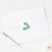 Sticker Carré Serpent avec Lollipop (Enveloppe)