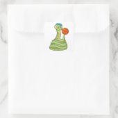 Sticker Carré Serpent de basketball (Sac)