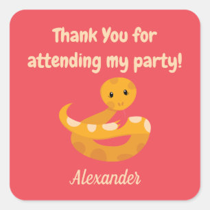 Sticker Carré Serpent Merci Safari