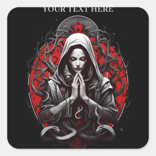 Sticker Carré Serpent prêtesse de l'ombre