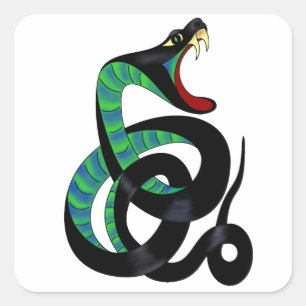 Sticker Carré Serpent sagacien