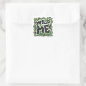 Sticker Carré Serpent Wild Me noir et vert impression (Sac)