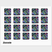 Sticker Carré Serpents & Spores (Feuille)
