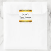 Sticker Carré Service de taxi de maman (Sac)