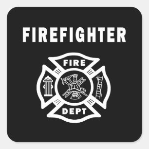 Sticker Carré Service d'incendie des pompiers