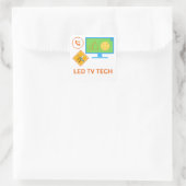 Sticker Carré Service d'installation de technologie LED TV (Sac)